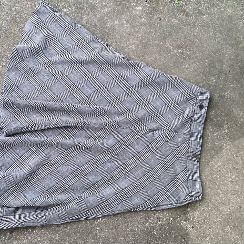 Grace Elements Vintage Style Grey  Plaid Skirt